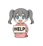 メルフィ：ピンク浴衣編（個別スタンプ：8）