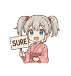 メルフィ：ピンク浴衣編（個別スタンプ：14）