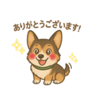 コーギーゆるふわあいさつ（個別スタンプ：4）