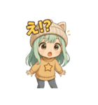 もふキャップのもこちゃん（個別スタンプ：2）