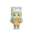 もふキャップのもこちゃん（個別スタンプ：4）