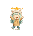 もふキャップのもこちゃん（個別スタンプ：5）
