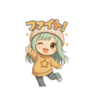 もふキャップのもこちゃん（個別スタンプ：9）