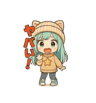 もふキャップのもこちゃん（個別スタンプ：17）
