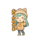 もふキャップのもこちゃん（個別スタンプ：18）