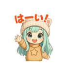 もふキャップのもこちゃん（個別スタンプ：22）