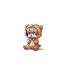 小さなクマの甘えたな男の子（個別スタンプ：2）