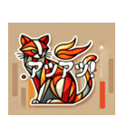 熱いキュビズム猫スタンプ（個別スタンプ：4）