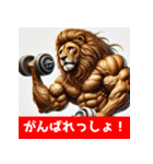 筋トレマッチョライオン！札幌バージョン（個別スタンプ：1）