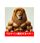 筋トレマッチョライオン！札幌バージョン（個別スタンプ：24）