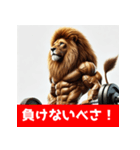 筋トレマッチョライオン！札幌バージョン（個別スタンプ：35）