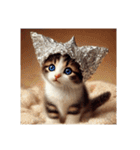 頭にアルミホイルを巻いた思想強めな猫たち（個別スタンプ：7）
