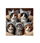 頭にアルミホイルを巻いた思想強めな猫たち（個別スタンプ：10）