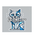 冷たいキュビズム猫スタンプ（個別スタンプ：5）