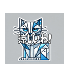 冷たいキュビズム猫スタンプ（個別スタンプ：7）