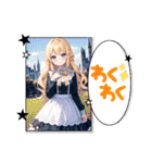 照れてる顔の女の子（個別スタンプ：11）