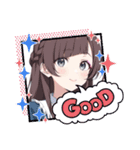 照れてる顔の女の子（個別スタンプ：13）