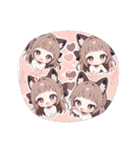 照れてる顔の女の子（個別スタンプ：18）