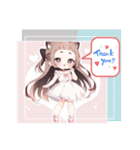 照れてる顔の女の子（個別スタンプ：19）