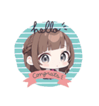 照れてる顔の女の子（個別スタンプ：20）