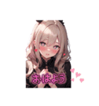 照れてる顔の女の子（個別スタンプ：22）