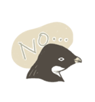 たまに怖い顔をするアデリーペンギン（個別スタンプ：6）