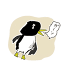 たまに怖い顔をするアデリーペンギン（個別スタンプ：19）