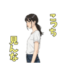 煽り変顔女子の毎日イラストスタンプ（個別スタンプ：18）