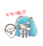 初音ミク × しろたん（個別スタンプ：1）