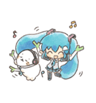 初音ミク × しろたん（個別スタンプ：3）