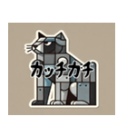 硬いキュビズム猫スタンプ（個別スタンプ：3）