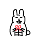真顔Rabbit（個別スタンプ：10）