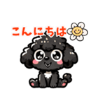 黒いマルプーちゃん_バージョン3（個別スタンプ：2）