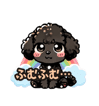 黒いマルプーちゃん_バージョン3（個別スタンプ：13）