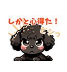 黒いマルプーちゃん_バージョン3（個別スタンプ：19）