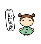 イニシャルJの女の子（個別スタンプ：2）