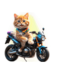 バイク好き♡リアルねこ アレンジに使える（個別スタンプ：1）