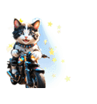 バイク好き♡リアルねこ アレンジに使える（個別スタンプ：5）