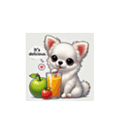 可愛すぎる白いチワワたち！（個別スタンプ：7）