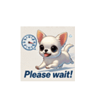 可愛すぎる白いチワワたち！（個別スタンプ：15）