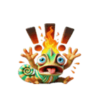 小さなドラゴン 怒り燃え盛る（個別スタンプ：6）