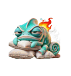 小さなドラゴン 怒り燃え盛る（個別スタンプ：8）
