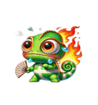 小さなドラゴン 怒り燃え盛る（個別スタンプ：16）