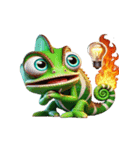 小さなドラゴン 怒り燃え盛る（個別スタンプ：17）