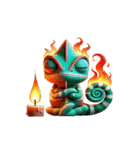 小さなドラゴン 怒り燃え盛る（個別スタンプ：26）