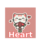 花束の猫バレンタイン（個別スタンプ：5）