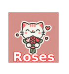 花束の猫バレンタイン（個別スタンプ：18）