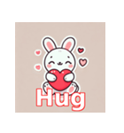 バレンタインラビット♡（個別スタンプ：4）