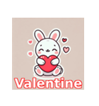 バレンタインラビット♡（個別スタンプ：14）