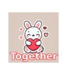 バレンタインラビット♡（個別スタンプ：15）